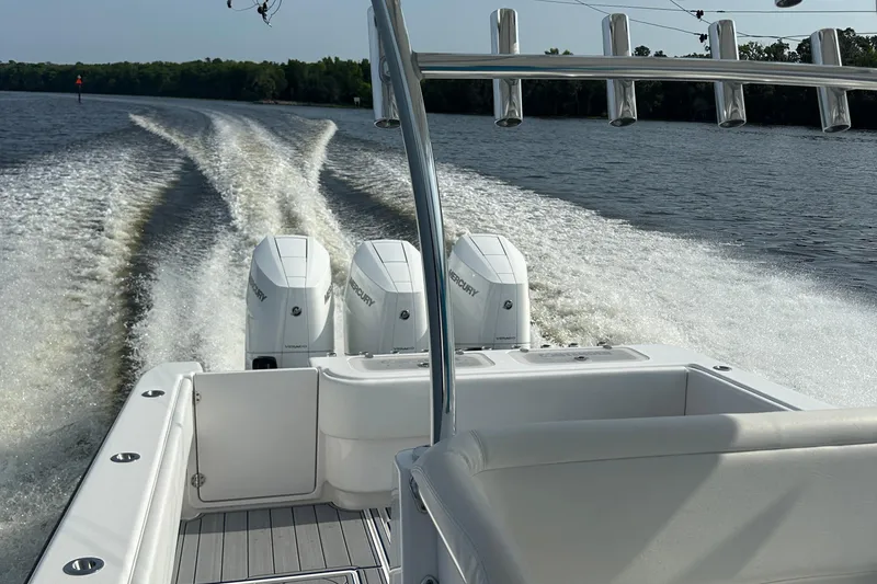 Slide: The Image of Bow deck of 2024 Contender 39 ST with anchor compartment. - 24