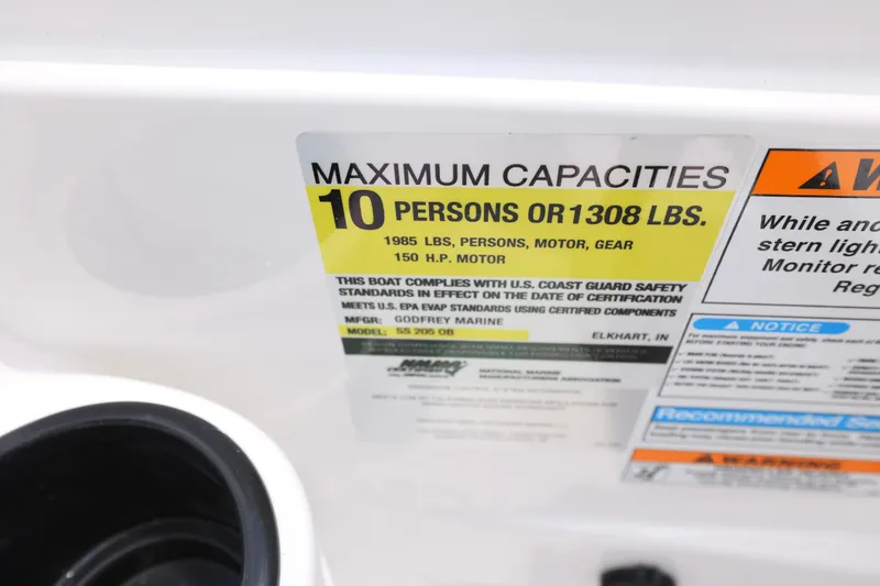 Slide: The Image of 2026 Hurricane SunDeck Sport 205 OB boat stereo system with Bluetooth connectivity. - 12