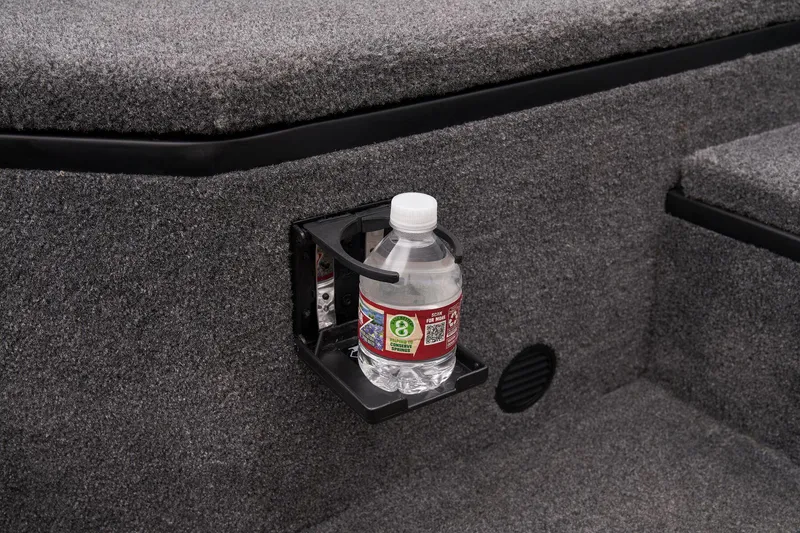 Slide: The Image of Manufacturer Provided Image: Cup holder with water bottle in 2025 Ranger RT178 boat interior. - 48