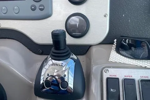 Slide: The Image of Control panel of a 2011 Cruisers Yachts 360 Express with Volvo Penta joystick. - 14