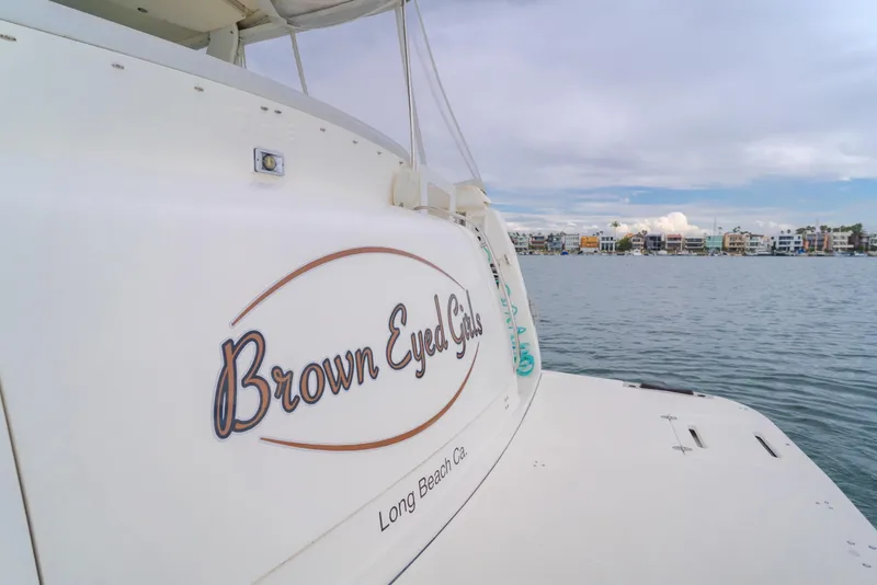 Slide: The Image of 2004 Tiara Yachts 4000 Express named "Brown Eyed Girls" docked in Long Beach, California. - 42