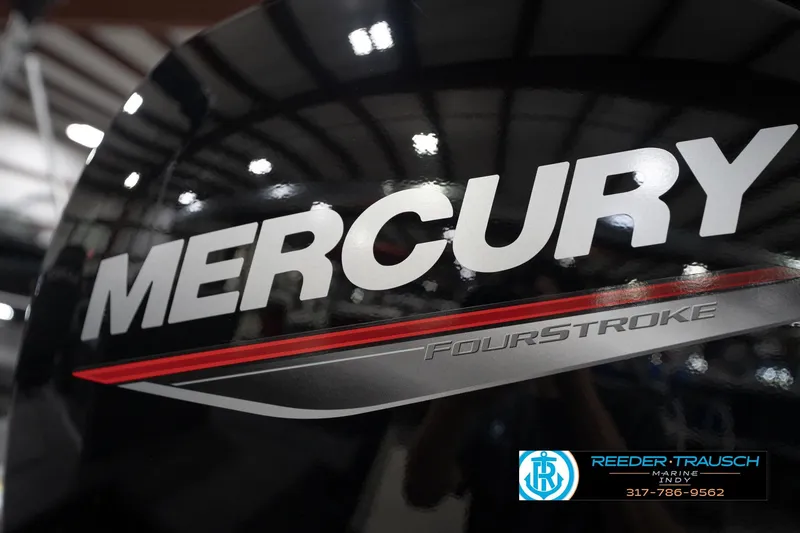 Slide: The Image of Close-up of Mercury FourStroke engine on 2026 Lund 1875 Impact XS boat. - 51