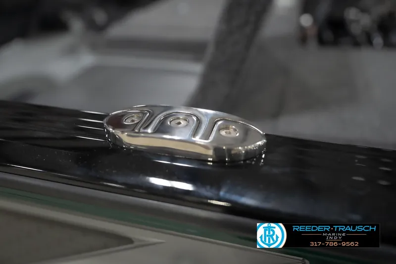 Slide: The Image of Close-up of 2026 Lund 1875 Impact XS boat cleat, showcasing sleek design and craftsmanship. - 61