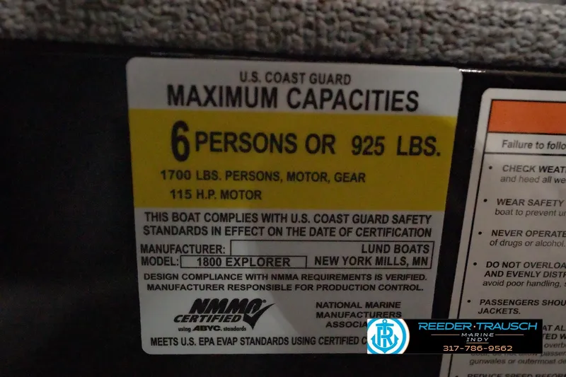 Slide: The Image of 2026 Lund 1800 Explorer Sport boat trailer hitch in a showroom setting. - 59