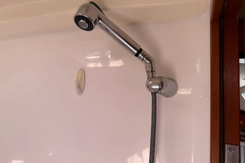 Slide: The Image of Showerhead in 2010 Beneteau Oceanis 43 yacht bathroom interior. - 64