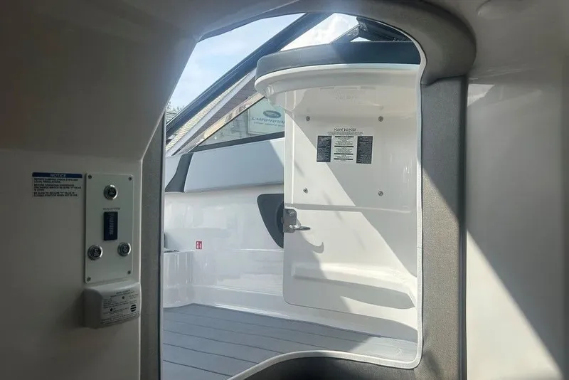 Slide: The Image of Interior view of 2026 Chaparral 280 OSX boat, showcasing sleek design and modern features. - 39