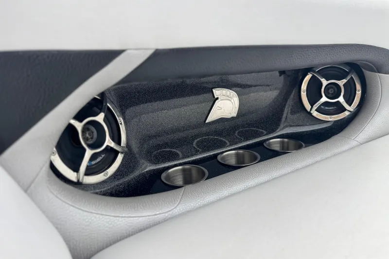 Slide: The Image of Interior of 2015 Centurion Enzo FS44 with speakers and cup holders. - 24