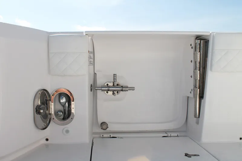 Slide: The Image of 2024 Intrepid 41 Valor boat deck with stainless steel fittings. - 15