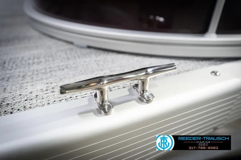 Slide: The Image of Close-up of a 2026 Bennington 168 SLJ boat cleat on textured surface. - 51