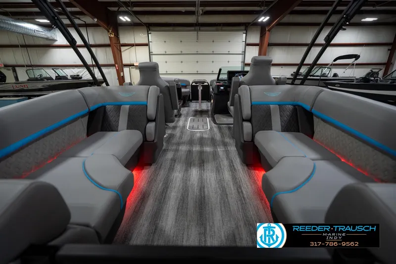 Slide: The Image of 2026 Bennington 22 MFB boat delivery service advertisement with customer logistics support. - 19