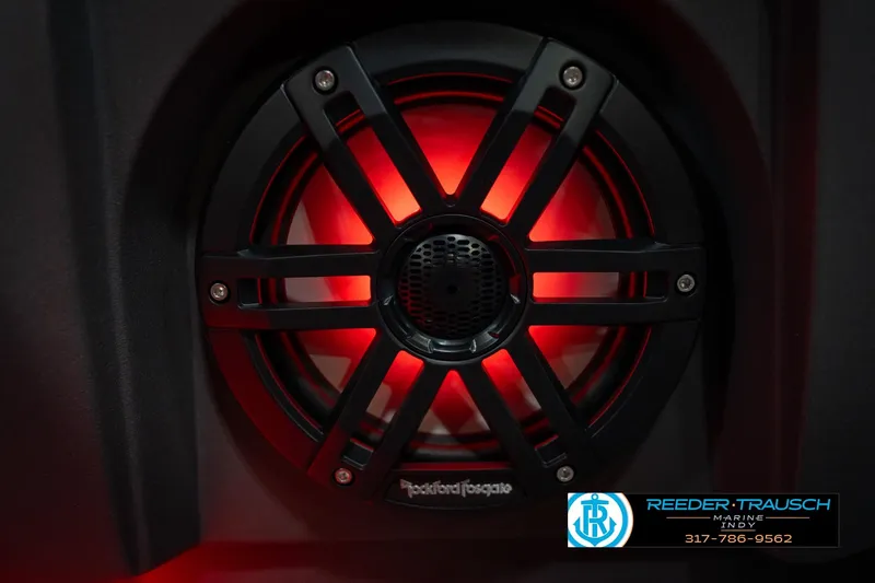 Slide: The Image of Control panel of 2026 Bennington 22 MFB boat with lighting and horn buttons. - 43