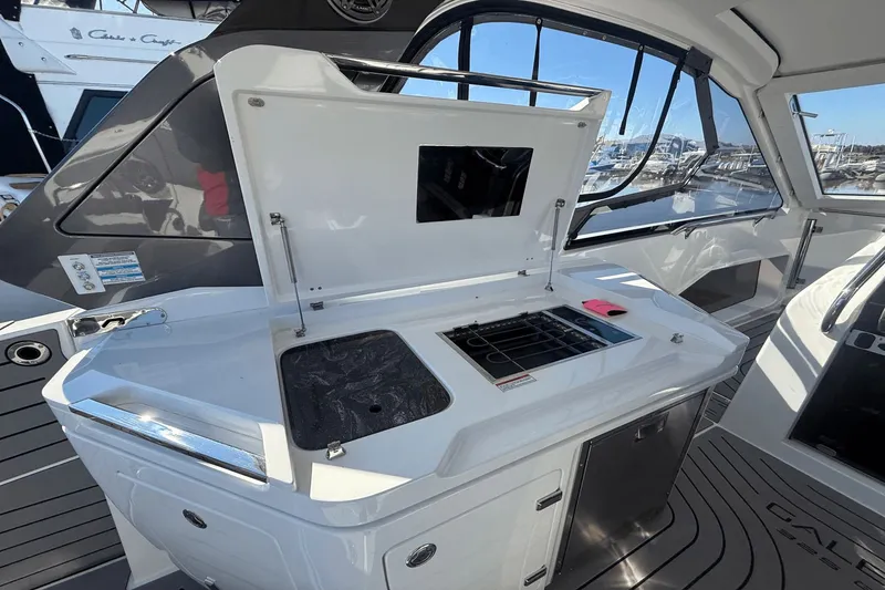Slide: The Image of Interior of 2024 Galeon 325 GTO yacht with luxurious seating. - 19
