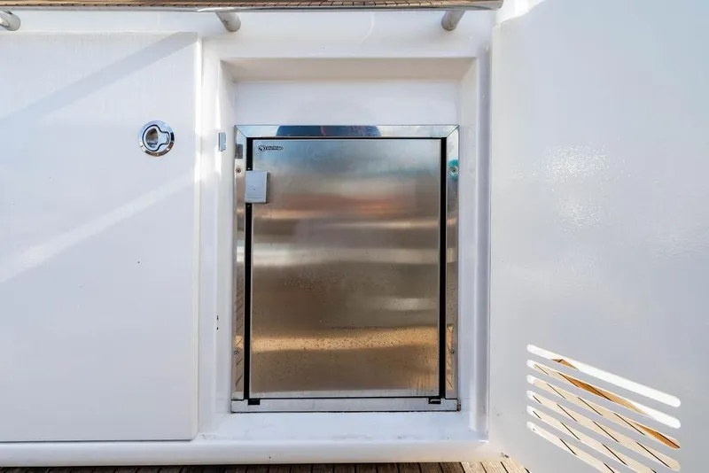 Slide: The Image of Stainless steel door on 2015 Azimut Fly 50 yacht, sleek and modern design. - 64