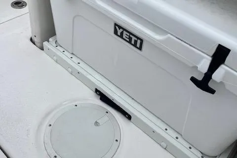 Slide: The Image of 2025 Sea Fox 288 Commander boat deck with Yeti cooler. - 9