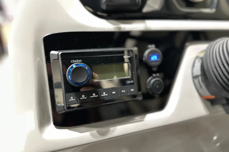 Slide: The Image of Dashboard of 2026 Viaggio Lago V 20 C with Clarion audio system. - 23