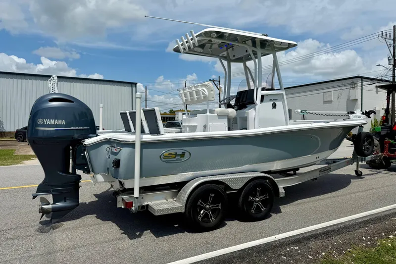 Slide: The Image of 2021 Sea Hunt BX 22 BR boat on trailer with Yamaha outboard motor. - 4