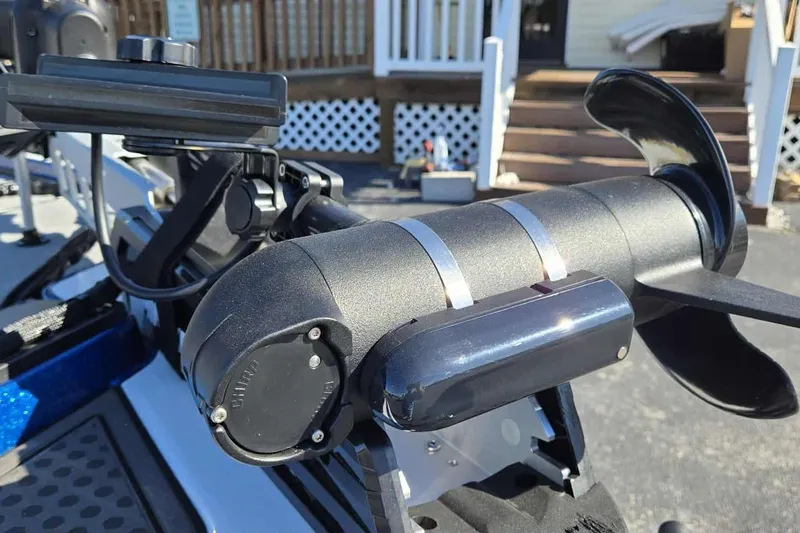 Slide: The Image of 2024 Nitro Z18 boat motor detail with propeller, showcasing advanced design and technology. - 7