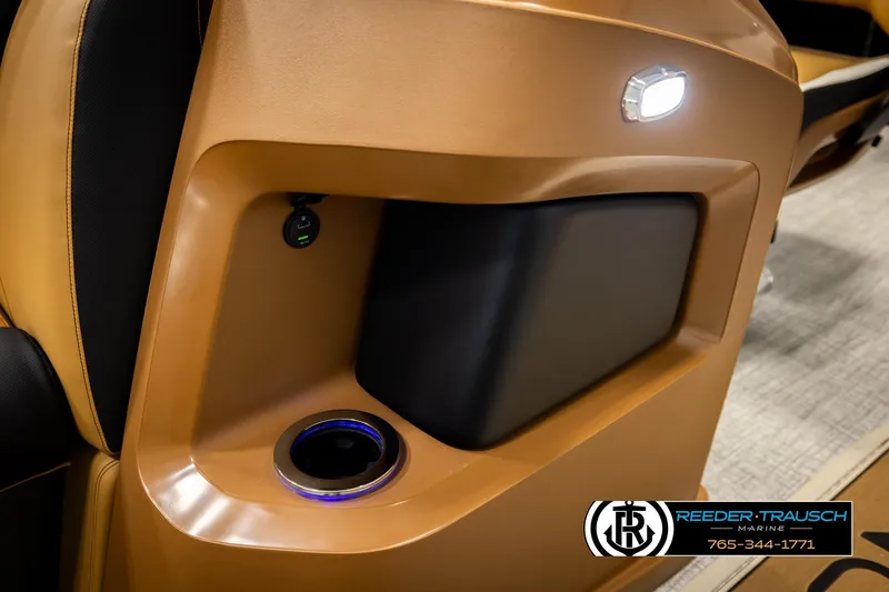 Slide: The Image of 2026 Avalon LSZ VRB interior detail with cup holder and ambient lighting. - 47