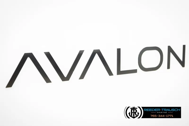 Slide: The Image of 2026 Avalon LSZ VRB logo with Reeder-Trausch Marine contact details. - 52