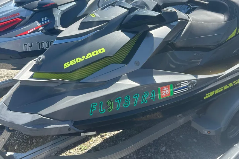 Slide: The Image of 2015 Sea-Doo GTI Limited 155 jet ski with registration FL9137RA on trailer. - 4