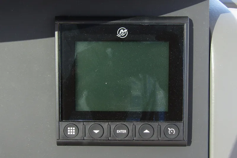 Slide: The Image of 2025 Nimbus Tender 9 control panel with digital display and navigation buttons. - 21