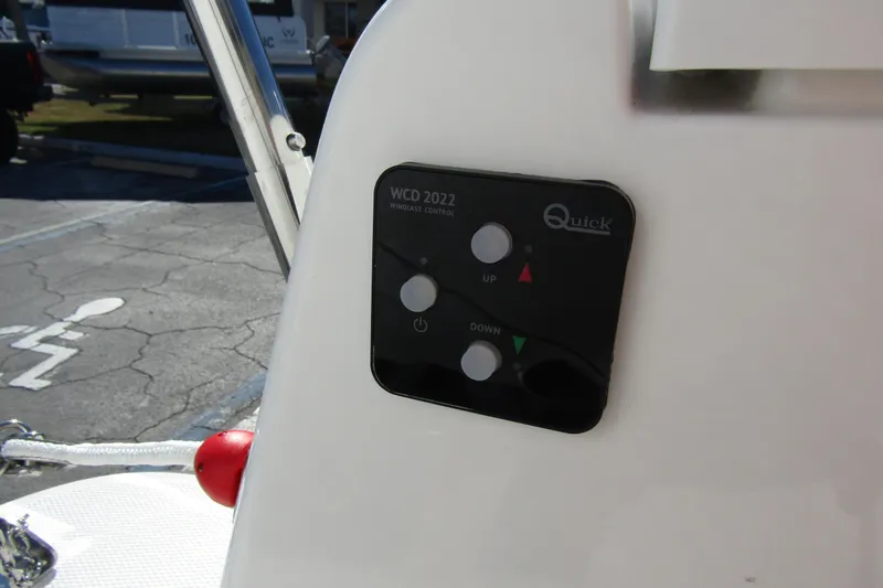 Slide: The Image of Control panel on 2025 Nimbus Tender 9 boat, featuring windlass controls. - 46