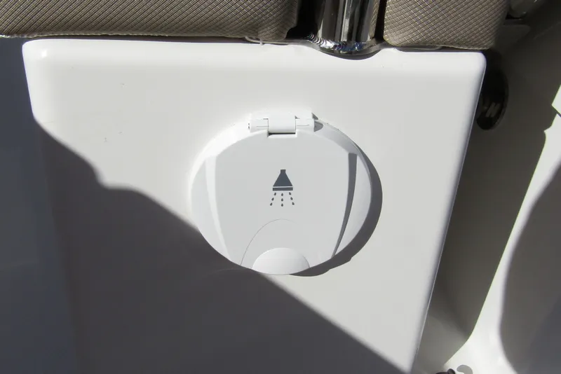 Slide: The Image of Nimbus Tender 9 2025 boat shower outlet with cover in sunlight. - 49