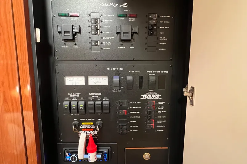 Slide: The Image of 2002 Sea Ray 360 Sundancer Electrical Panel - 27