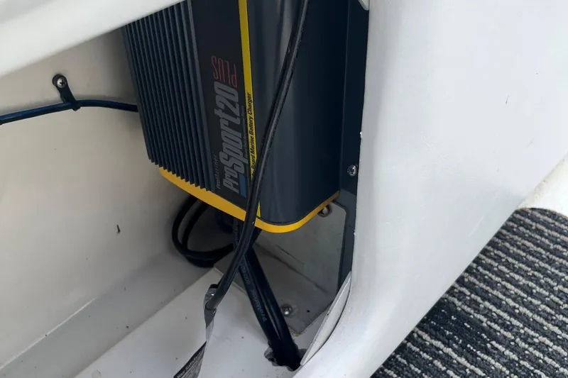 Slide: The Image of Battery charger installed on a 1991 Sea Ray 270 Sundancer boat. - 17