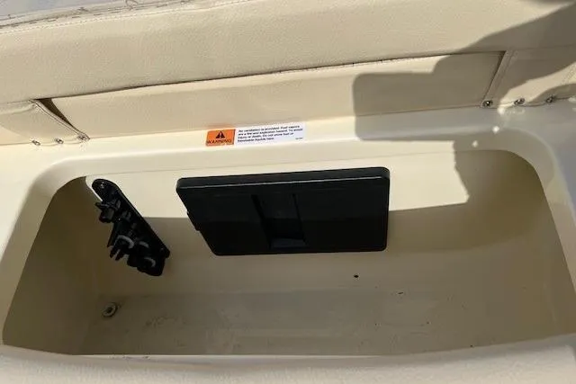 Slide: The Image of Interior storage compartment of 2026 Chris-Craft Sportster 28 boat. - 24