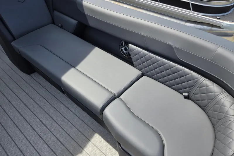 Slide: The Image of Luxurious seating on 2026 Godfrey SWEETWATER 2286 SB boat, featuring quilted upholstery. - 15