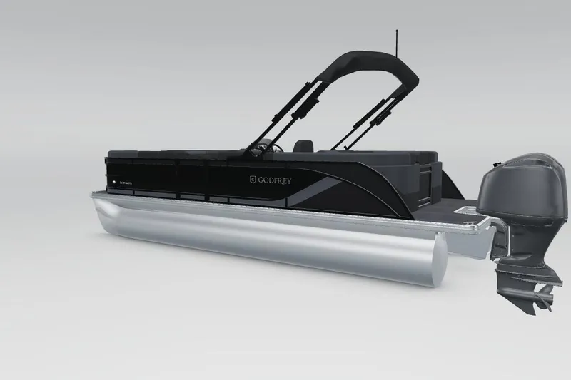 Slide: The Image of 2026 Godfrey SWEETWATER 2286 SB pontoon boat, sleek design, side view. - 47