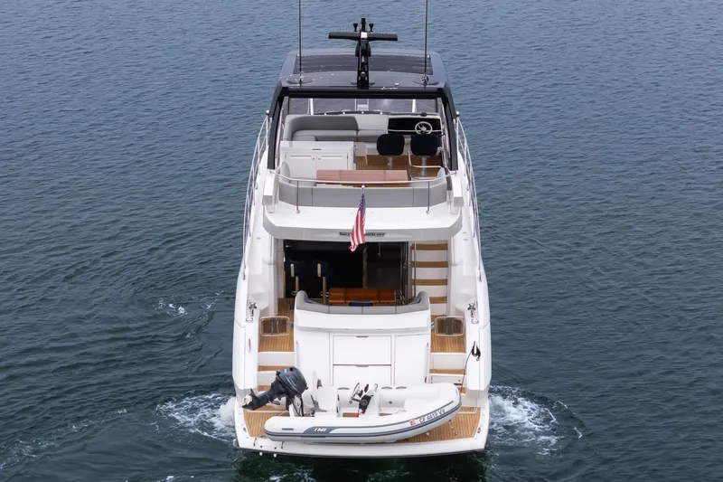 Slide: The Image of Rear view of 2021 Sunseeker Manhattan 55 yacht on water. - 9