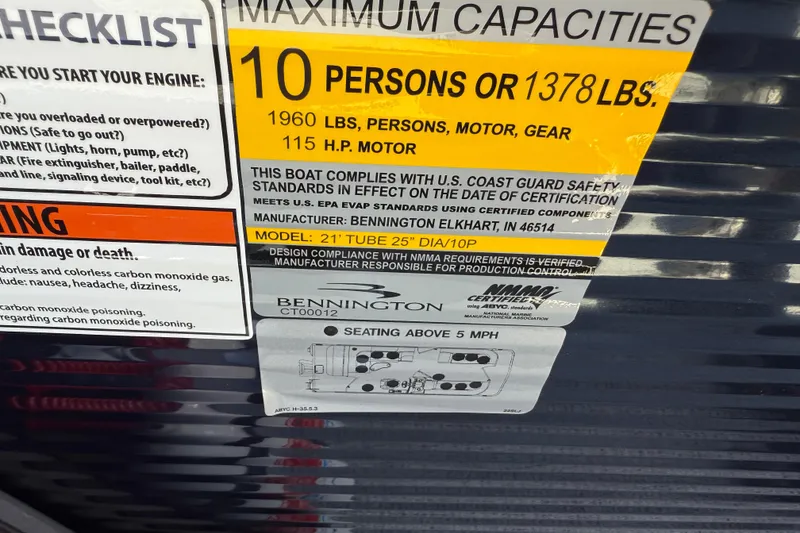 Slide: The Image of 2026 Bennington 22 SLJ pontoon boat with gray seating and modern design. - 23