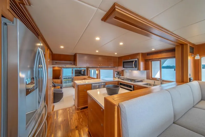 Slide: The Image of Luxurious kitchen interior of 2022 Outer Reef 720 Motor Yacht with modern appliances. - 35