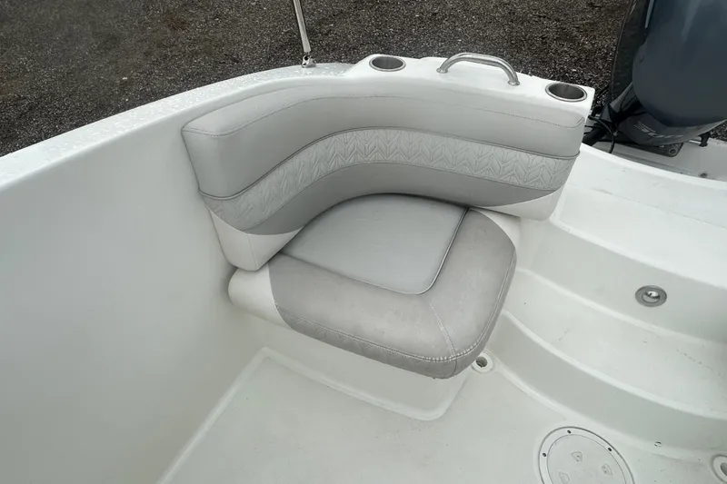 Slide: The Image of 2023 Hurricane SD 2690 OB boat seat with cup holders and textured upholstery. - 56