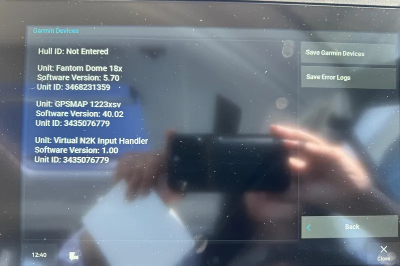 Slide: The Image of Yamaha display showing trip data for Jeanneau NC Weekender 795 Series 2, 2024 model. - 25