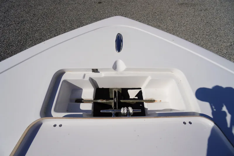 Slide: The Image of Bow anchor compartment of 2016 Tidewater 220 LXF boat on a sunny day. - 5