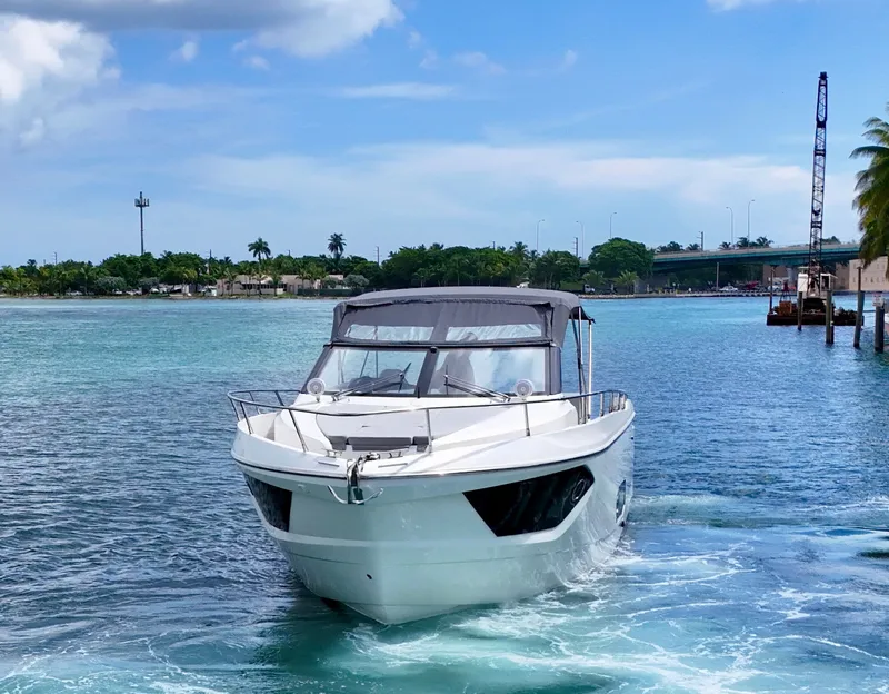 Slide: The Image of Luxury Absolute 40 yacht cruising in clear blue waters, 2014 model. - 20