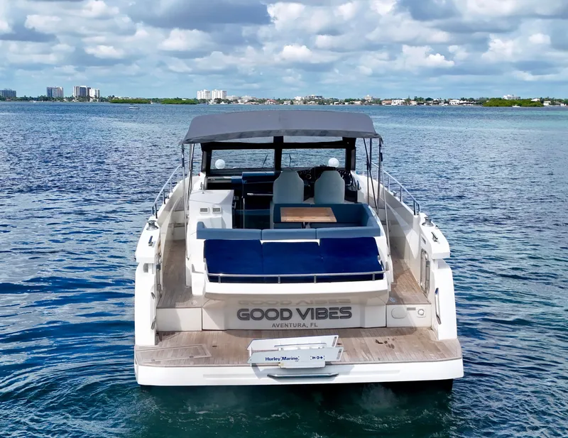 Slide: The Image of Luxury Absolute 40 yacht on serene waters, 2014 model, "Good Vibes" in Aventura, Florida. - 31