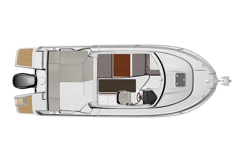 Slide: The Image of Manufacturer Provided Image: Top view of 2019 Jeanneau NC 695 boat layout. - 14