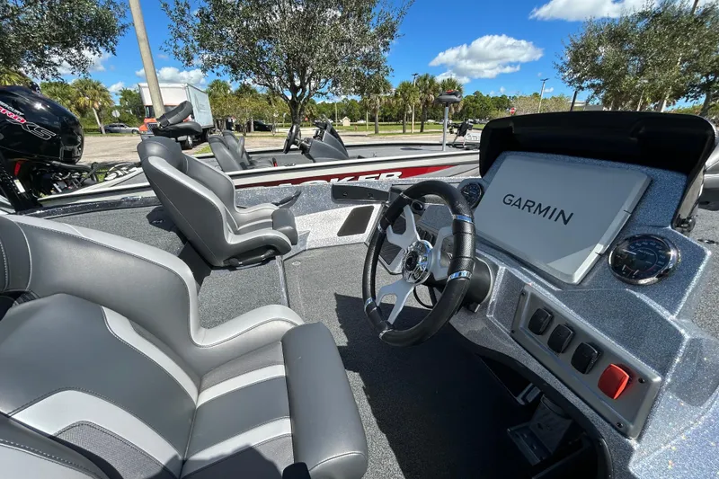Slide: The Image of Interior of a 2026 Nitro Z18 Pro boat with Garmin navigation system. - 8