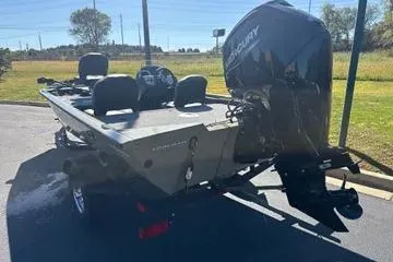 Slide: The Image of 2026 Tracker Pro Team 175 Crappie Edition boat with Mercury outboard motor. - 4