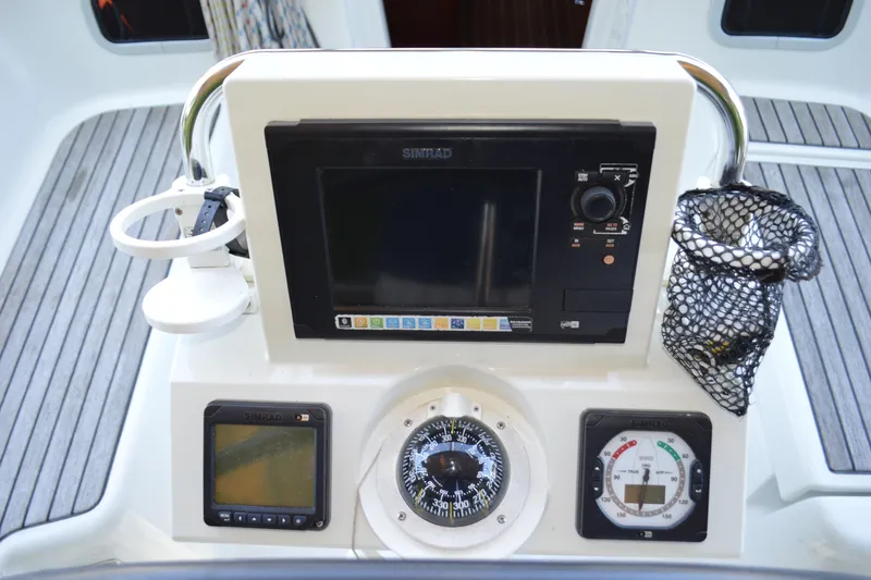 Slide: The Image of Control panel of 2012 Beneteau Oceanis 34 sailboat with navigation instruments. - 22