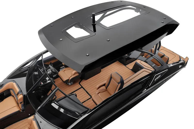 Slide: The Image of Manufacturer Provided Image: Luxurious interior of 2026 Yamaha Boats 275SD with premium seating and sleek design. - 6
