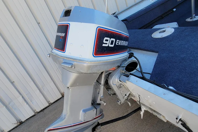 Slide: The Image of Trailer hitch of a 1997 Sea Nymph 168 DLX on concrete surface. - 6