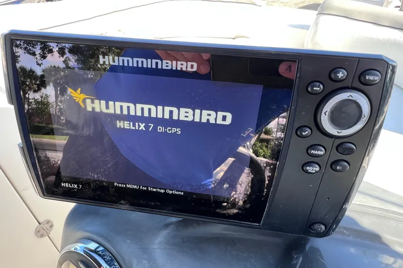 Slide: The Image of Humminbird Helix 7 DI-GPS on 2018 Bayliner 210 Deck Boat dashboard. - 21