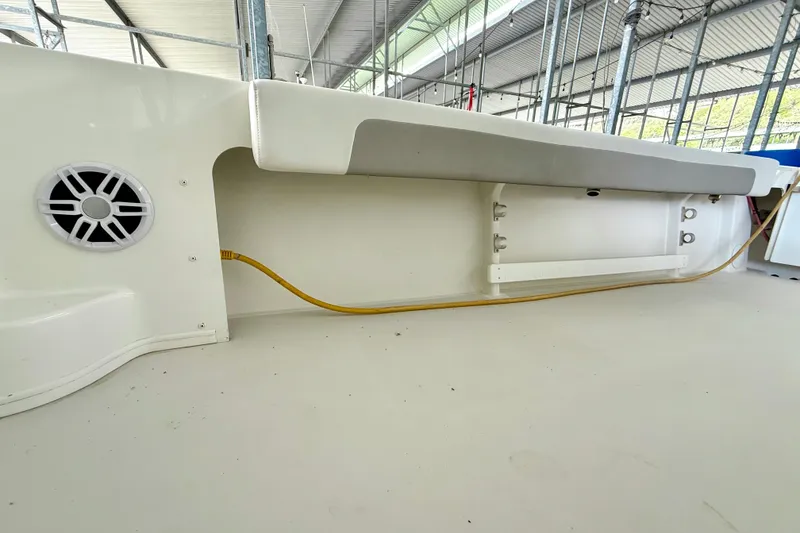 Slide: The Image of 2023 Parker 2820 XLD Sport Cabin interior with speaker and wiring detail. - 33