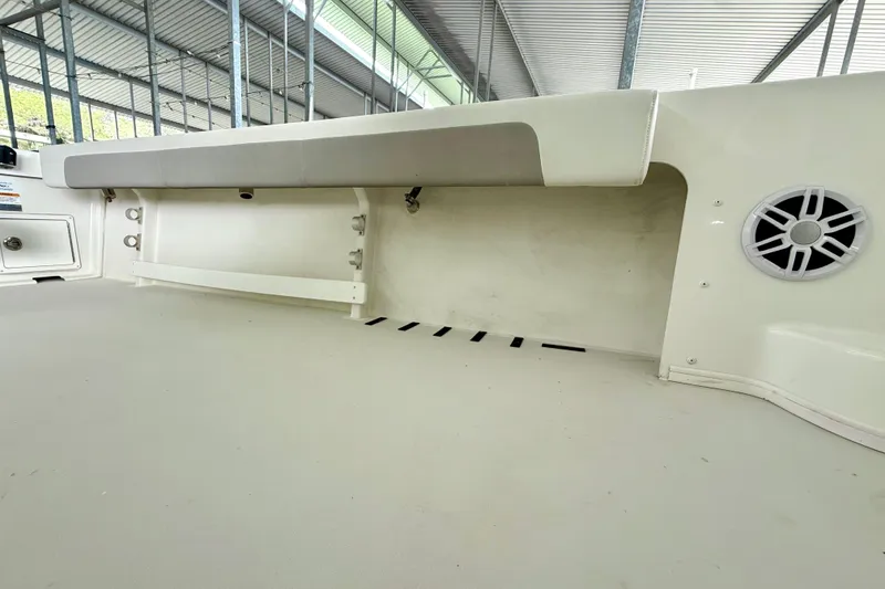 Slide: The Image of 2023 Parker 2820 XLD Sport Cabin interior with seating and speaker detail. - 34