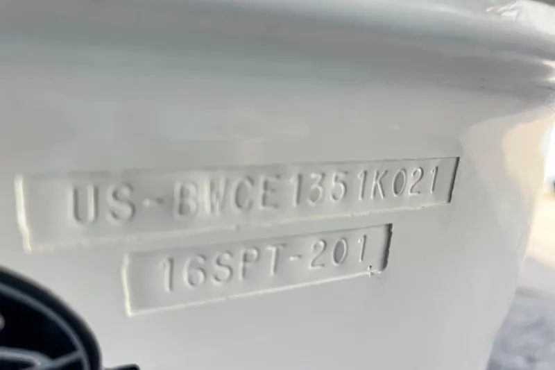Slide: The Image of Hull identification number on a 2021 Boston Whaler 160 Super Sport boat. - 11